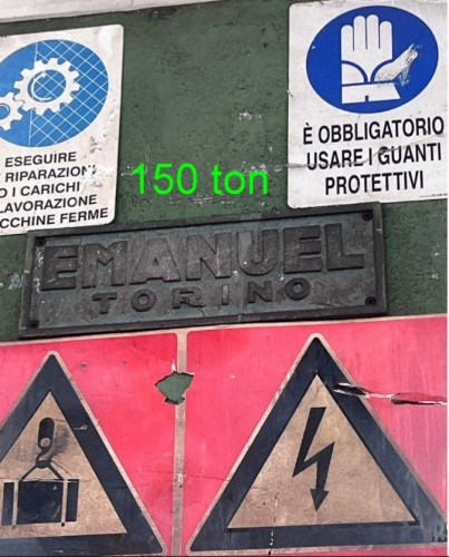 Pressa usata idraulica per raddrizzatura Emanuel - Plastin Gold